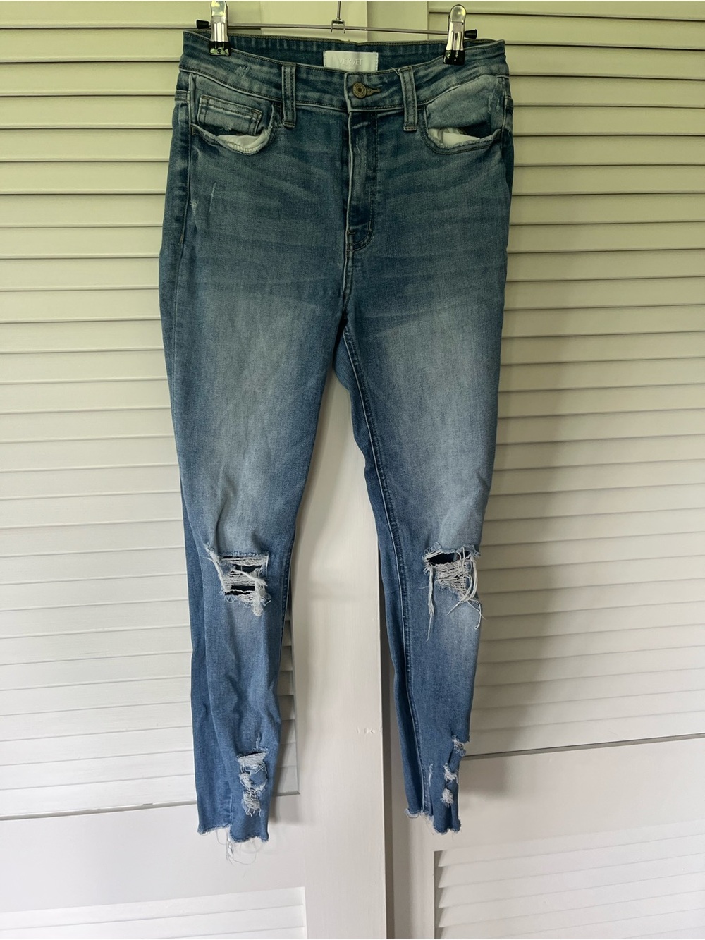 Light Wash Distressed Skinny Jeans